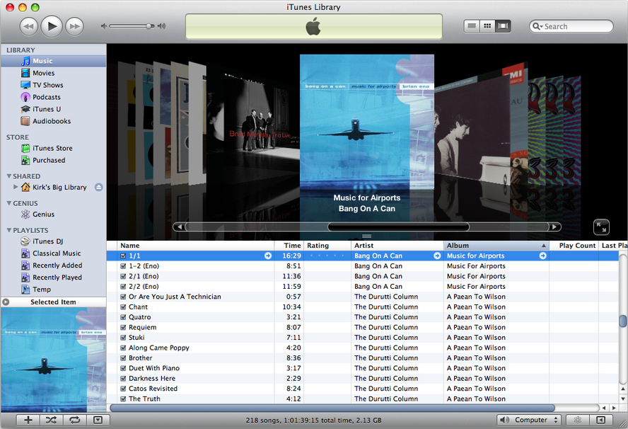 iTunes 9 Library Cover Flow (2009)